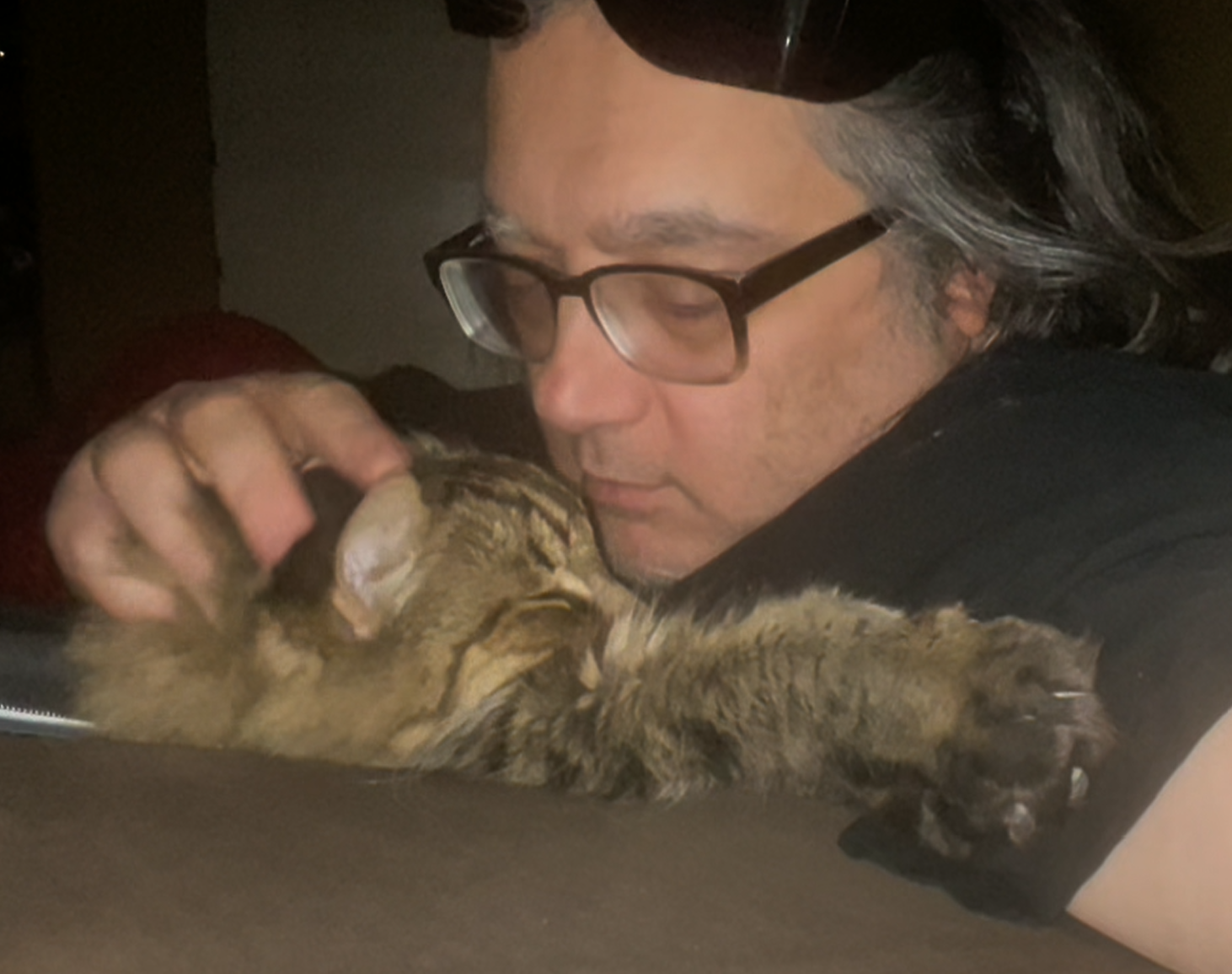 King Tiger being held close